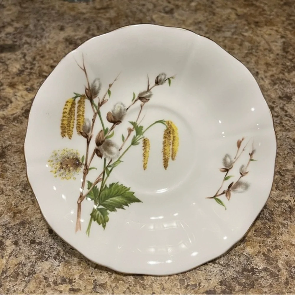 Vintage Adderley Willow Saucer Fine Bone China England